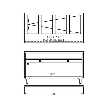 63" 208 V Electric Hot Food Table by Randell – Model 3314-208
