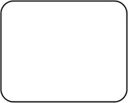 White Labels Rectangular - 1 1/4"L x 1"H 1000 Per Roll