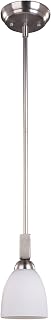 Canarm LTD RIPL222A01 BPT Grenadier Single Pendant Flat Opal Glass 60W Type A Brushed Pewter Finish