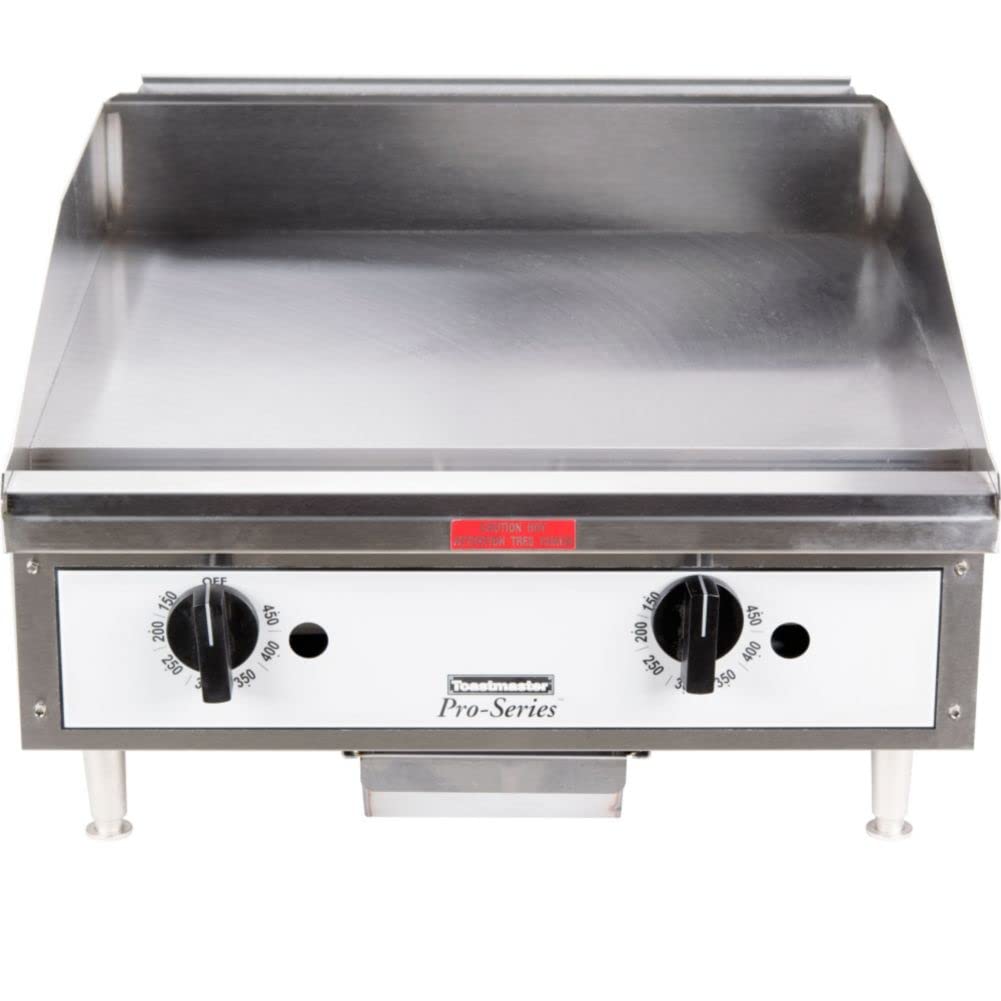 24" Thermostatic Control Gas Griddle by Toastmaster – Stainless Steel, Stainless, Model TMGT24