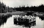 Big Spring Kitch-iti-kipi Tourist Ferry Michigan Original Real Photo Postcard (RPPC)