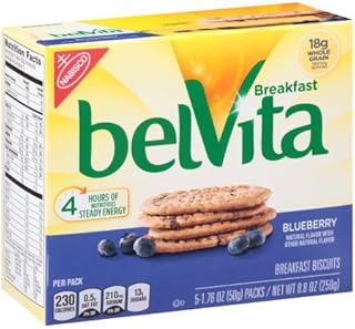 Belvita Breakfast Biscuits, Blueberry, 8.8 Ounce (Pack of 2)