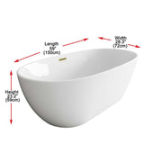 Allegra Soaking Bathtub by Lighting Design – White