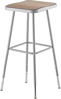 National Public Seating 31-39" Adj. Stool with Hardboard Seat