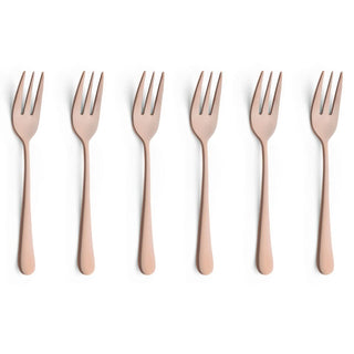 Cake Forks by Amefa – klein, Stainless Steel, Black, Pack of 6, Model 1410AETR06AN6