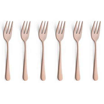 Cake Forks by Amefa – klein, Stainless Steel, Black, Pack of 6, Model 1410AETR06AN6