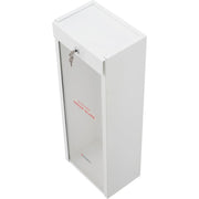 Lockable Steel Fire Extinguisher Cabinet with Breakable by Global Industrial – Steel, White, Model 670601