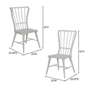 Pine Windsor Back Side Chairs Set of by Starlight Canyon Home – Pine Solids and amp, Veneers, White, Pack of 2