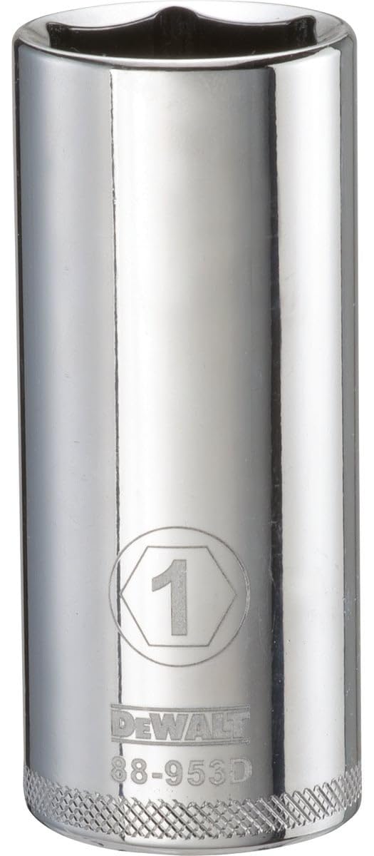 1/2" 6 PT Deep Socket by DEWALT – One Size, Chrome Vanadium Steel, Multi, Model DWMT88953B