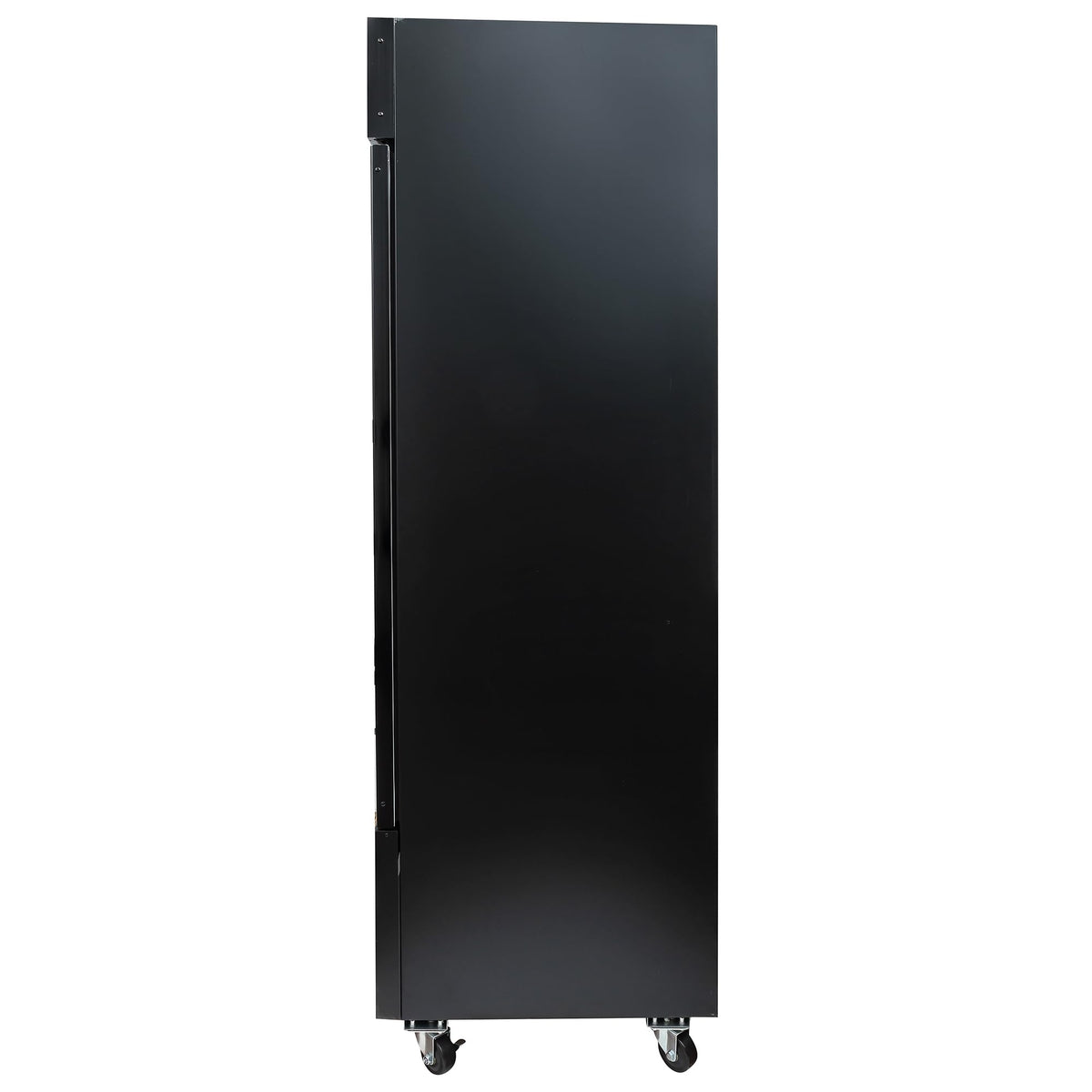 27 1/8" One Section Display Freezer by MOTAK – 30.31x30.71x87.01, In Description, Black, Model MGD-1DF-27-X