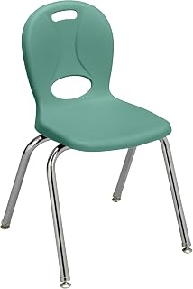 Learniture Structure Series Stacking School Chairs with Contoured Seats, Heavy-Duty Plastic Stacking Classroom Chairs, 16" H, Set of 4