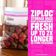 Ziploc 24 Count (Pack of 3) / 72 Count (New) / Clear/Transparent Food Storage Bags