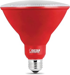 Feit Electric LED PAR38 Medium E26 Base Party and Holiday Light Bulb - 6.5 Watts - 10 Year Life - 400 Lumen - Red - Non-Dimmable | 1-Pack