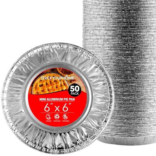 Stock Your Home 50 Pack (6 Inch) / Silver / 50 Pack Pie Pans