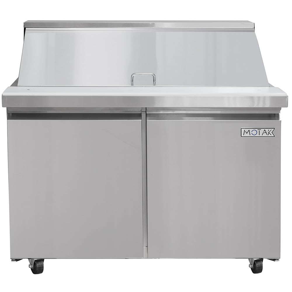 46 7/8" Mega Top Sandwich/Salad Prep Table w/Refrigerated Base by MOTAK – 51.97x38.98x49.21, In Description, Check Images, Model MST-48-18-X