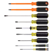 9-Piece Electrician Tool Set with (3) Phillips by KLEIN TOOLS – 9-Piece, Tool Steel, Orange/Black, Model 85850