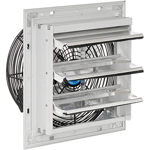 10" Exhaust Ventilation Fan With Shutter by CD-2 – Alloy Steel, Gray, Model 248448