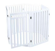4-Panel Pet Gate by TRIXIE – Max Width 81", MDF, White, Model 39363