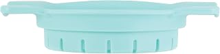 Farberware Classic Can Strainer and Colander, Aqua Sky - Snap-On Lid Strainer for Tuna, Canned Vegetables, Pasta, Fruits - Fits Standard Cans, Dishwasher Safe Kitchen Tool