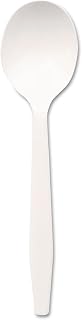 Dixie 5.75" Medium-Weight Polypropylene Plastic Soup Spoon by GP PRO (Georgia-Pacific), White, PSM21, (Case of 1,000), Medium Weight