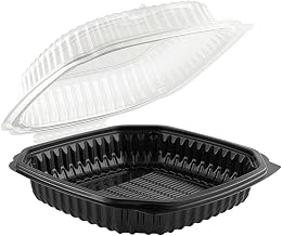 Anchor Packaging 4691011 Blk/Clr Hinged 47.5 Oz. Container - 120 / CS