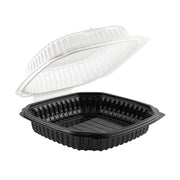 4691011 Blk/Clr Hinged 47.5 Oz. Container - 120 / CS