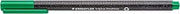STAEDTLER Triplus 334 R-5 Triangular Fineliner Pen, Green, Recycled Plastic, Superfine, Metal-Encased 0.3 mm Tip, Long Life, 10 Green Fineliners in Cardboard Case,