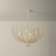 Pedrillo 8-Light Chandelier | Natural & Vogue Style | Cream Plaster Finish | Made of Natural Woven & Tree Derived | Damp-Rated for Bathroom Use | -CP by Corbett Lighting – Model