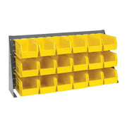 QUANTUM STORAGE SYSTEMS Yellow / 19" H x 36" W x 8" D / 11" L x 6" W x 5" H 18 Ultra Yellow Bins Storage Racks