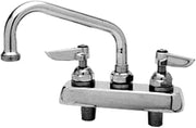 T&S Brass B-1100-M Work Board Faucet, Deck Mount, 3-1/2" Centers, 6" Swing Nozzle, Lever Handles (Pack of 6)