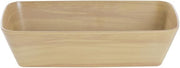 Serving Bowl Light Brown Wood Bowl Soft Square - 12 1/2"L x 7"w x 3 1/5"H