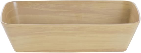 Serving Bowl Light Brown Wood Bowl Soft Square - 12 1/2"L x 7"w x 3 1/5"H