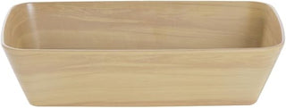 Serving Bowl Light Brown Wood Bowl Soft Square - 12 1/2"L x 7"w x 3 1/5"H