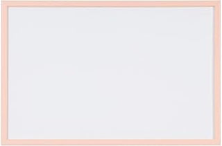 MasterVision Pastel Magnetic Dry Erase White Board, 16" x 12", Salmon Pink Frame, Decorative Whiteboard for Kitchen, Dorm, or Classroom, Wall Décor for Home Office