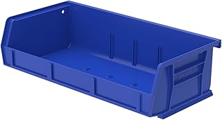Akro-Mils 30232 AkroBins Plastic Storage Bins, 5"x11"x3", Blue, 8-Pack