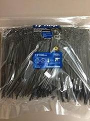 TY25MX Cable Tie 50lb 7 Ultraviolet Resistant Black Nylon with Stainless Steel Locking Device Bulk Pack (1000 Pack) by Thomas & Betts