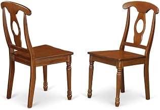 Furnifact Solid Wood Napoleon Dining Chairs Set of 2, Traditional Wooden Kitchen Chairs for Dining Room Table