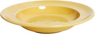 Tuxton China CSD-090 Soup Bowl, 12 oz., 9" Dia., Round, Rimmed, Microwave & Dishwasher Safe, Oven Proof, Fully vitrified, Lead-Free, Ceramic, Concentrix, Saffron, Case of 24