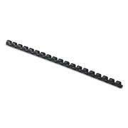 1/4in Black Binding Combs (25 Pack) by Fellowes – Each, 20.0 pages, Plastic, Black, Model 52320