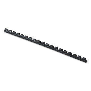 1/4in Black Binding Combs (25 Pack) by Fellowes – Each, 20.0 pages, Plastic, Black, Model 52320