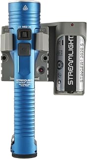 Streamlight 78231 Stinger 2020 Rechargeable Flashlight 2000 Lumens High Medium Low Strobe Modes 5200 mAh Battery Aluminum Body BOROFLOAT Lens IPX7 Waterproof 2m Impact Rated TAA Compliant Duty Ready