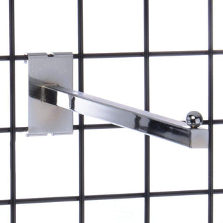 Gridwal Faceout Square Tube 12" Chrome by Retail Resource – Chrome, Model GGW12