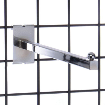 Gridwal Faceout Square Tube 12" Chrome by Retail Resource – Chrome, Model GGW12
