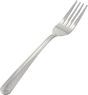 Winco 12-Piece Dominion Heavy Weight Dinner Fork Set, 18-0 Stainless Steel, 4.5"L x 0.63"W, Silver