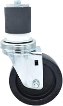 BK Resources 4" Polyolefin 2" Expanding Stem Swivel Caster for Work Tables, NSF, 300lb Capacity Per Wheel