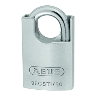 Titalium 96TICS Series Closed Shackle Padlock - 50mm KA 7566 96TICS/50 Boxed by ABUS – Alloy Steel Stainless Steel Aluminium, Multi-coloured, Model 96CSTI/50 KA 7566
