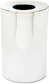 Safco 9695 Reflections Open Top Waste Receptacle, Chrome