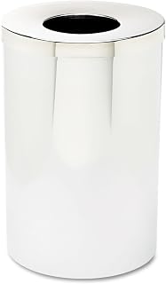Safco 9695 Reflections Open Top Waste Receptacle, Chrome