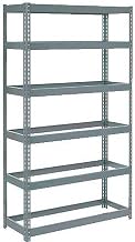 Global Industrial Extra Heavy Duty Shelving 48" W x 18" D x 72" H with 6 Shelves, No Deck, Gray
