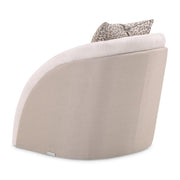 Mod Dream Beige Accent Chair with Elegant Design by Michael Amini – Solid; Manufactured Wood, Rich Champagne, Model LFR-MDRM835-DVE-142